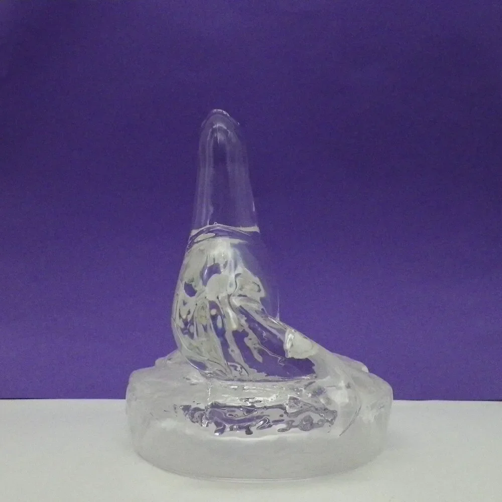 Seals Glass Sculpture Adult & Pup RCR Italian Royal Crystal Rock
